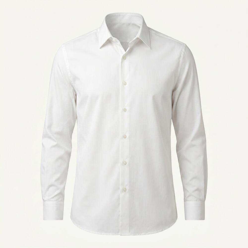 Murano Wardrobe Essentials Men's XL Long Sleeve Dress Shirt Solid White Slim Fit